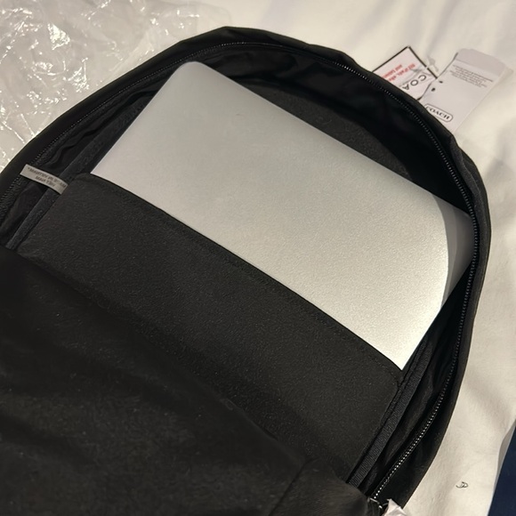 NWT Coach “CCV Utility Pack” Back Pack Black Genuine Leather & Canvas 19X12 - Picture 15 of 15